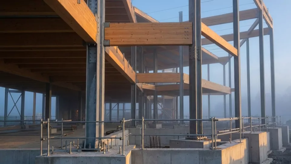 The structural frame reading clean against the sky