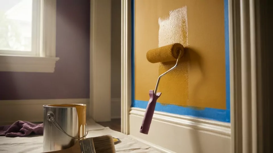 Painter's tape framing a true edge