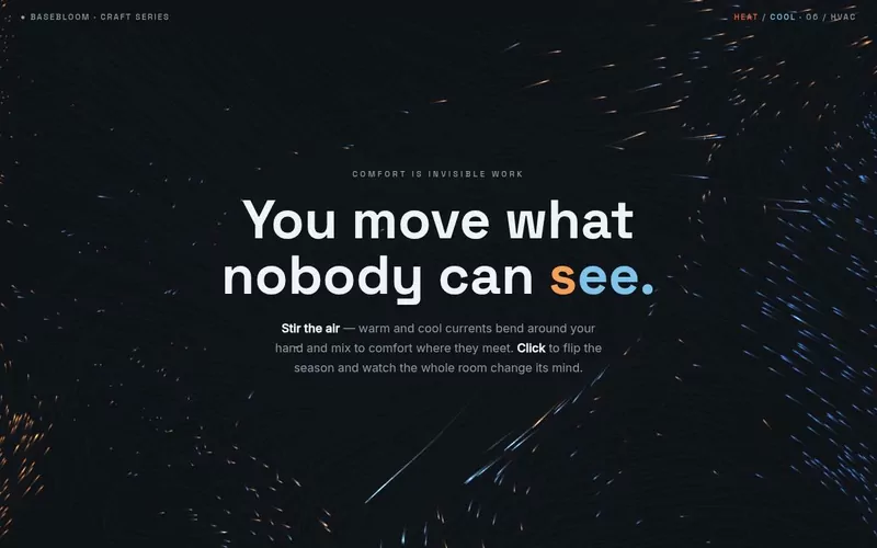 Visible Air — warm and cool currents mix where your cursor stirs