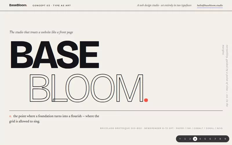 Type as art — an editorial type specimen